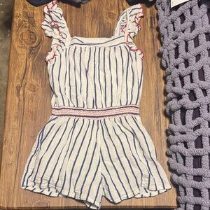 Cat & Jack Blue and White Striped Kids Romper